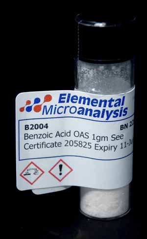 Benzoic Acid OAS 1gm See Certificate 376380 Expiry 14--Jun-26